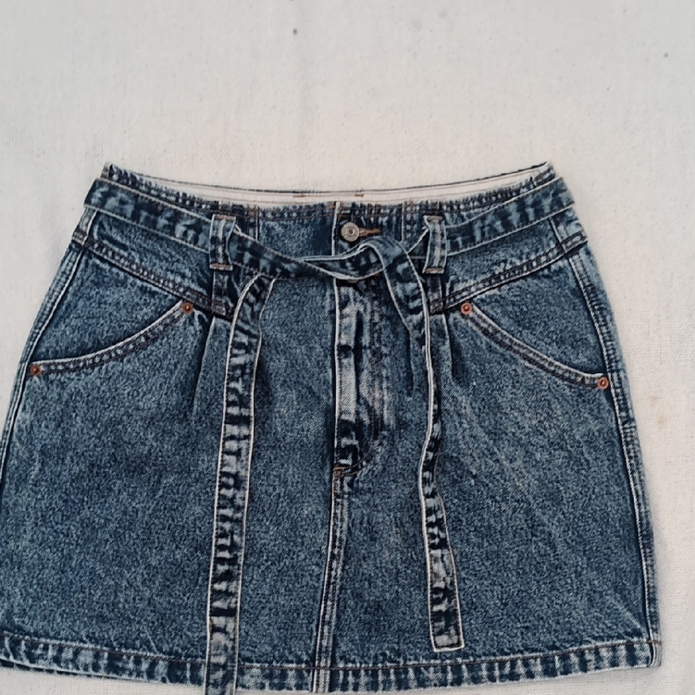Abercrombie & Fitch Blue Denim Mini Skirt 12 - Picture 2 of 8